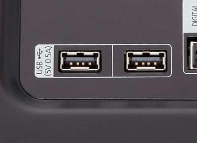 شکل- انواع ورودی تلویزیون-پورت‌های یواس‌بی USB